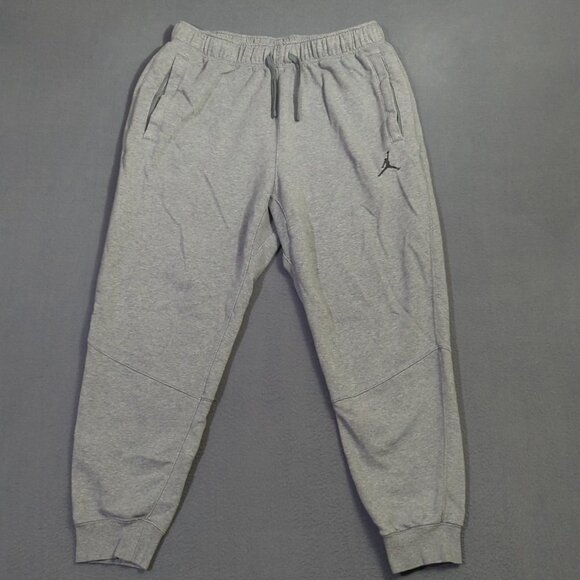 Jordan Pants Men's L Gray Dri Fit Sport Fleece Trousers Sweatpants Lounge Active - Picture 1 of 12